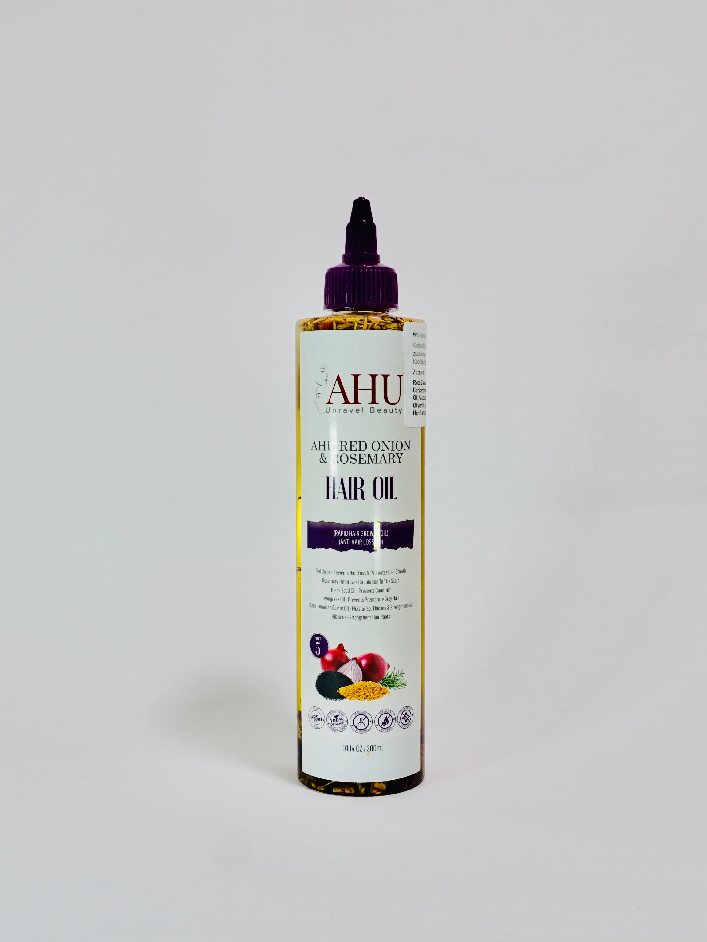 AHU Red Onion & Rosemary Hair Oil – Asmarino