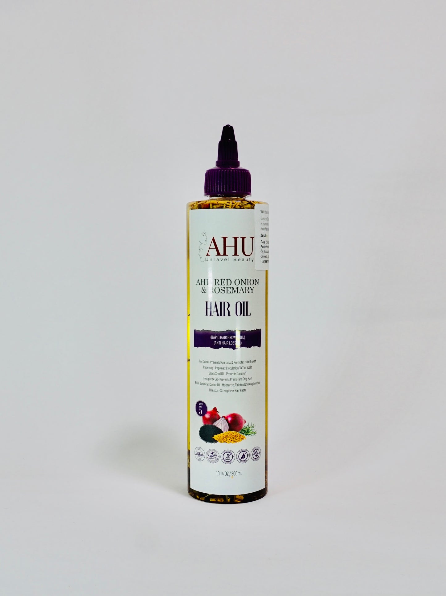 AHU Red Onion & Rosemary Hair Oil